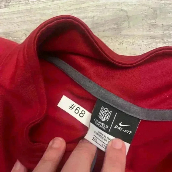 Team issued on field NFL cardinals 4x Nike zip up - Picture 4 of 6